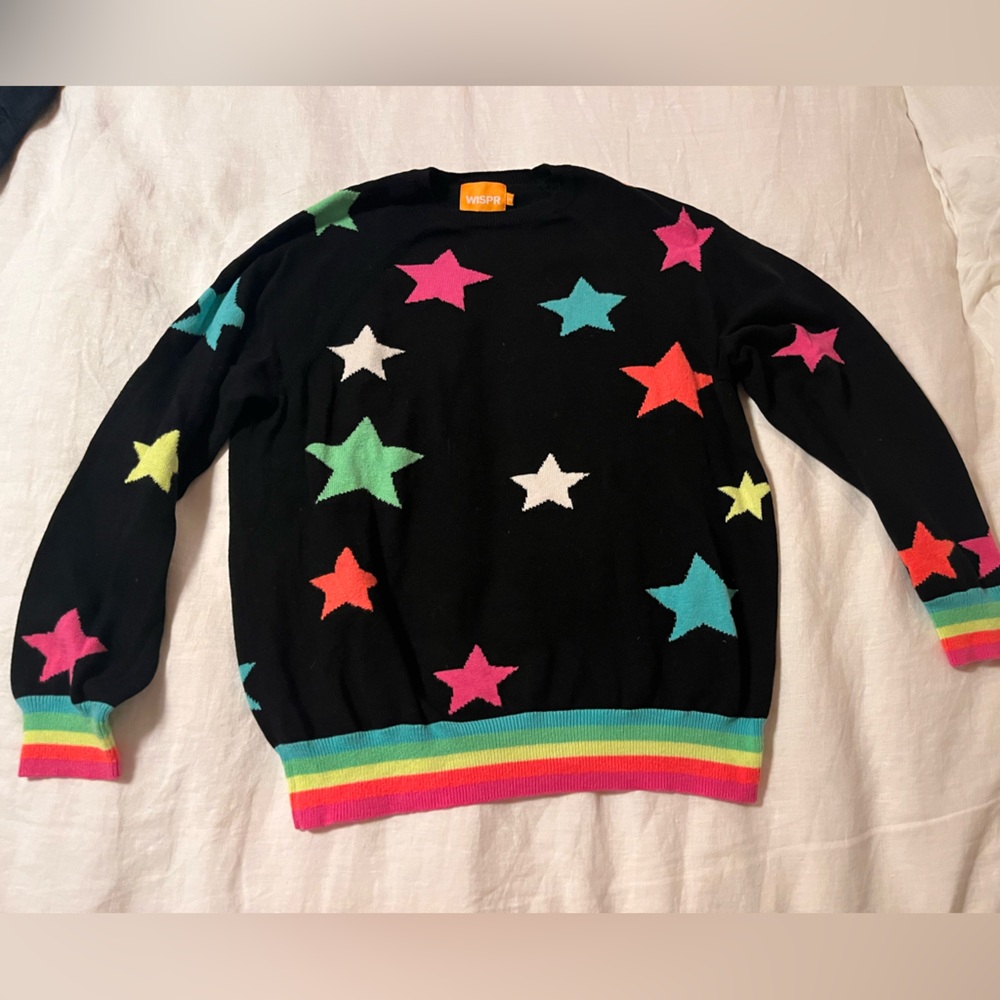 Colorful Star Pattern Womens Sweater